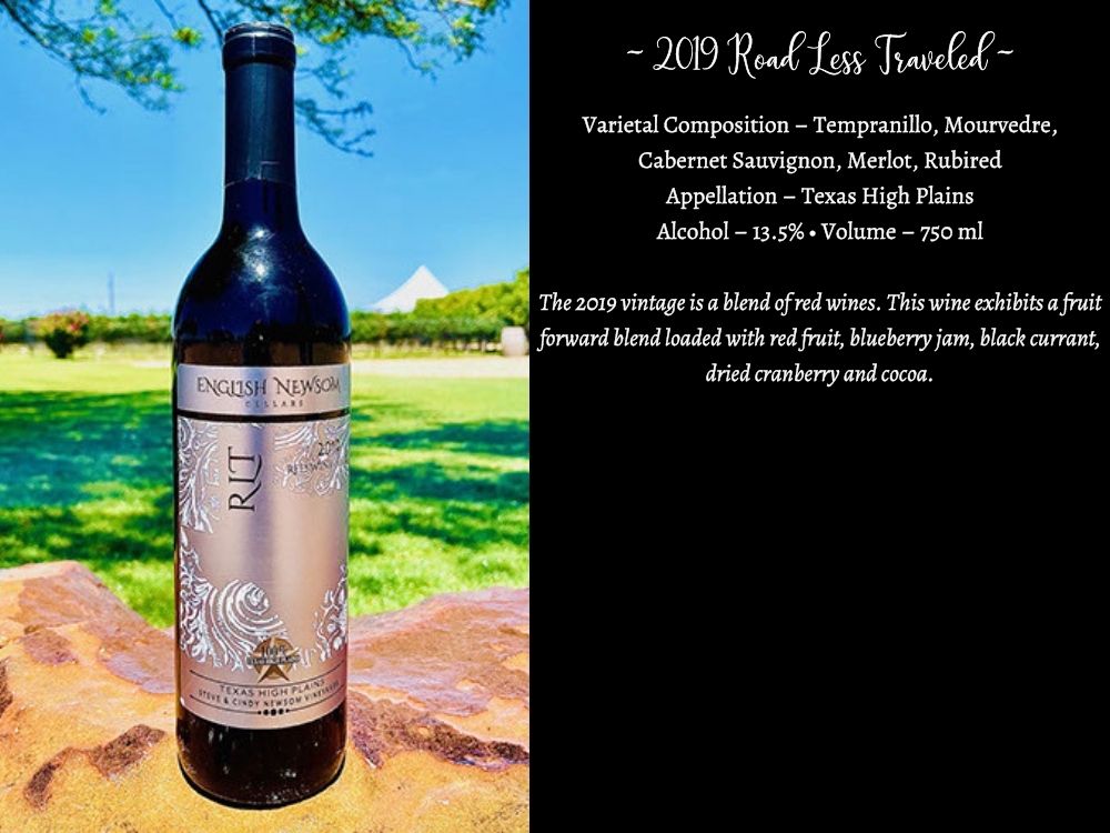 2019 Road Less Traveled bottle and info
