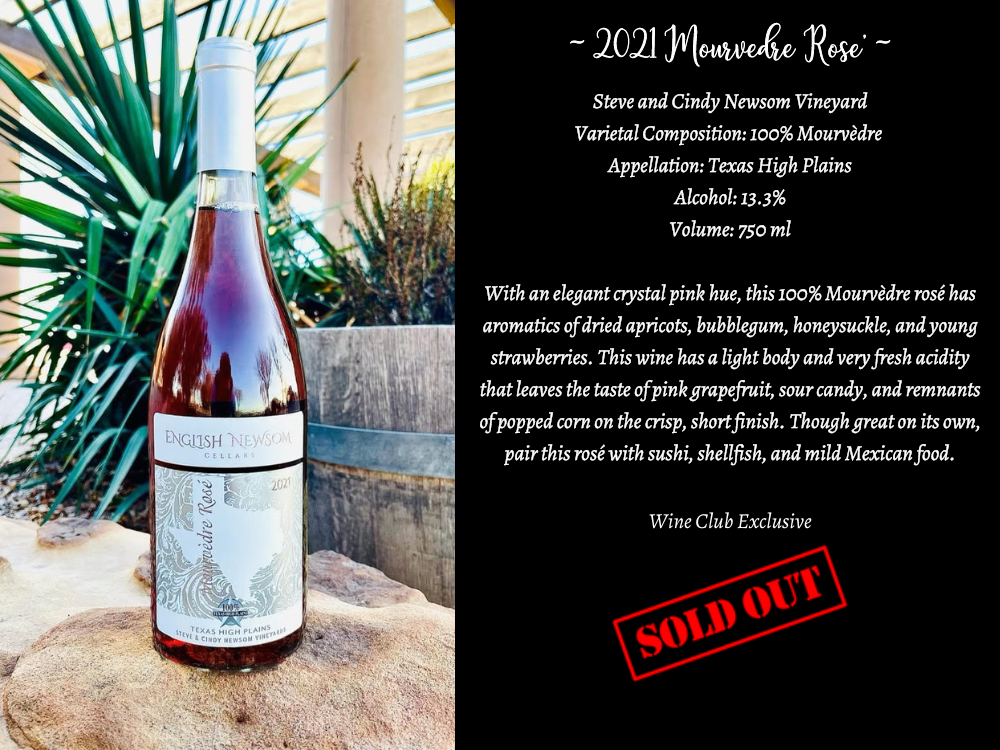 2021 Mourvedre Rose' SOLD OUT