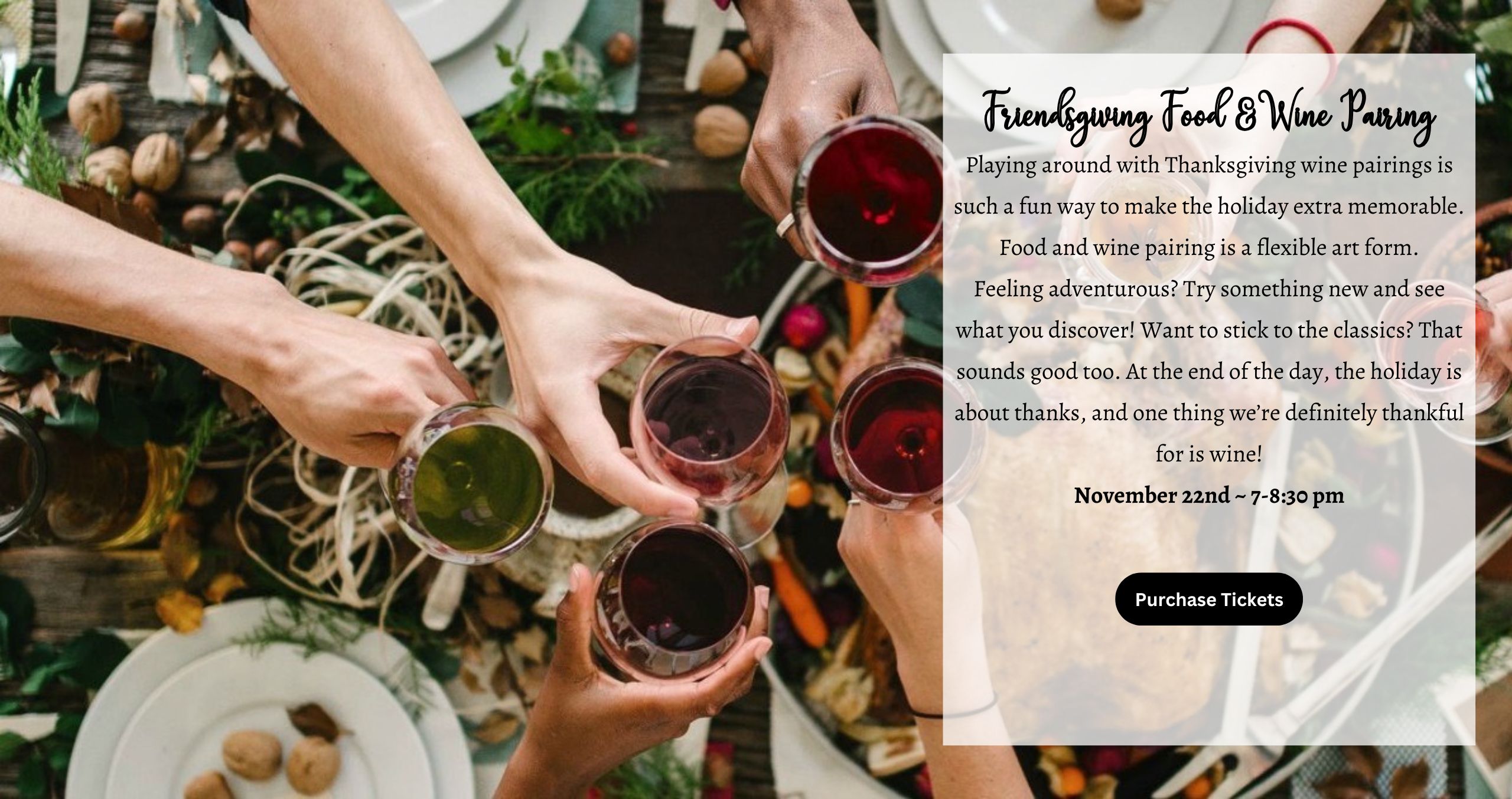 Friendsgiving event details and ticket purchase