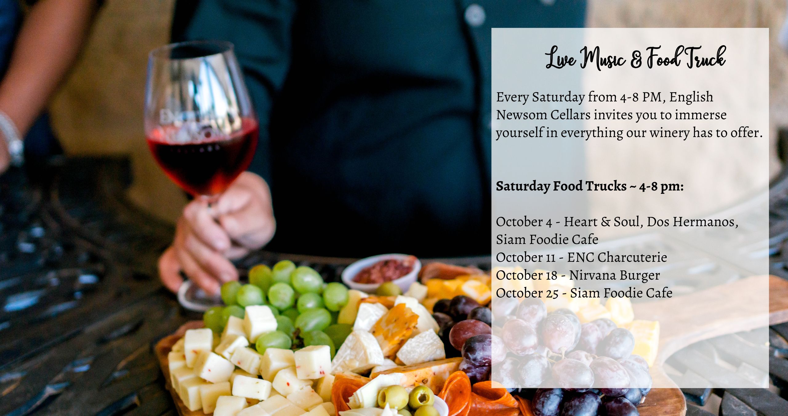 Saturday Food Trucks for October