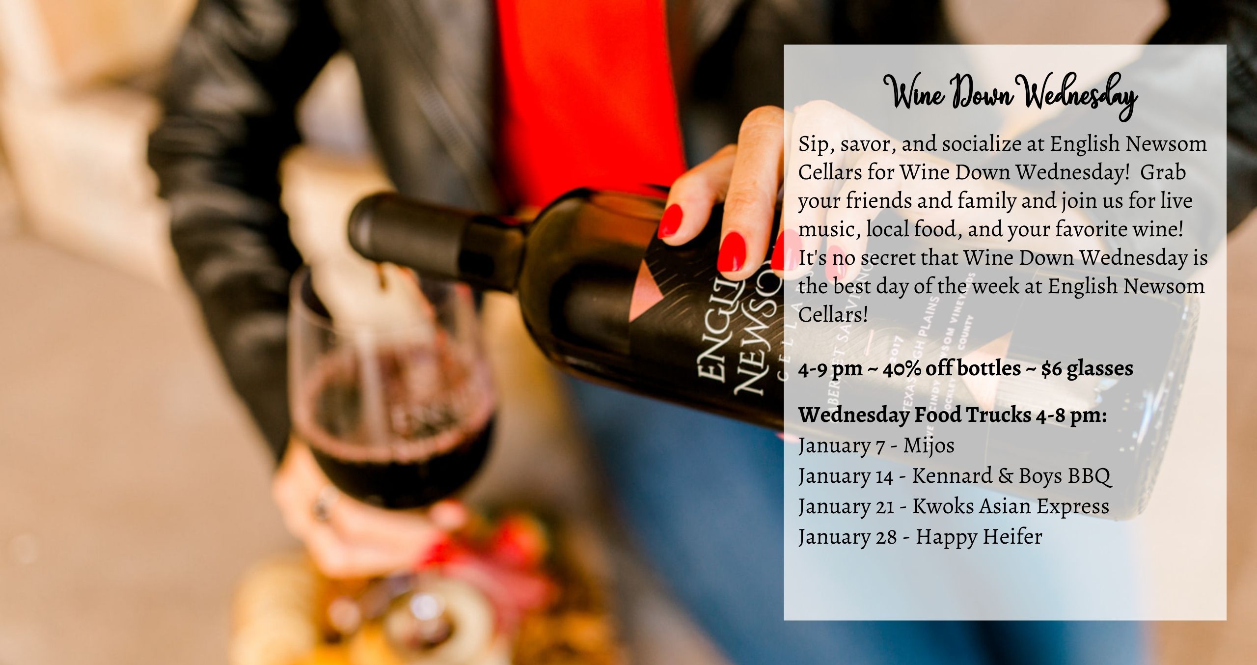 Wednesday food trucks for January 2026